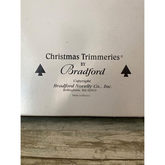 Vintage Bradford Trimmeries Icicle Finial Glass Ornaments Set 4 Frosted in Box - Picture 9 of 9
